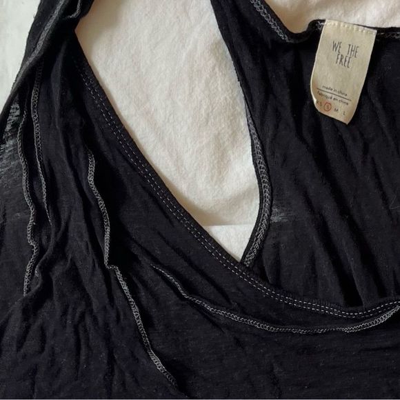 Free People Layered Racerback/ Linen We The Free Tank Top - Picture 6 of 7
